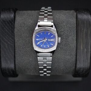 Vintage OTIS Day-Date Blue Dial Automatic Men’s Watch 1970s Style